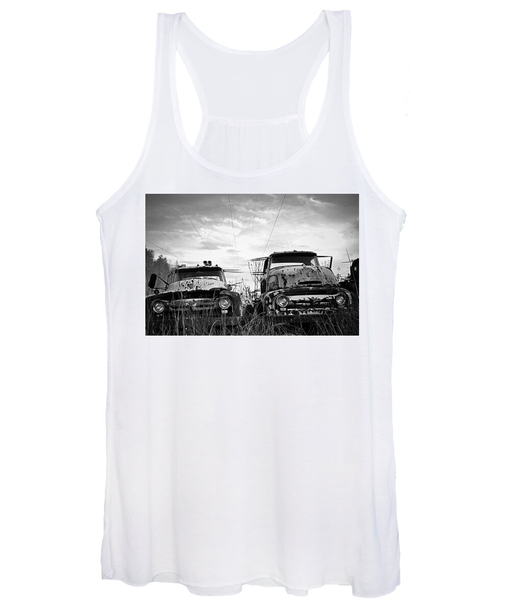 Ford Women's Tank Top featuring the photograph Two Ford's by Stacy Abbott
