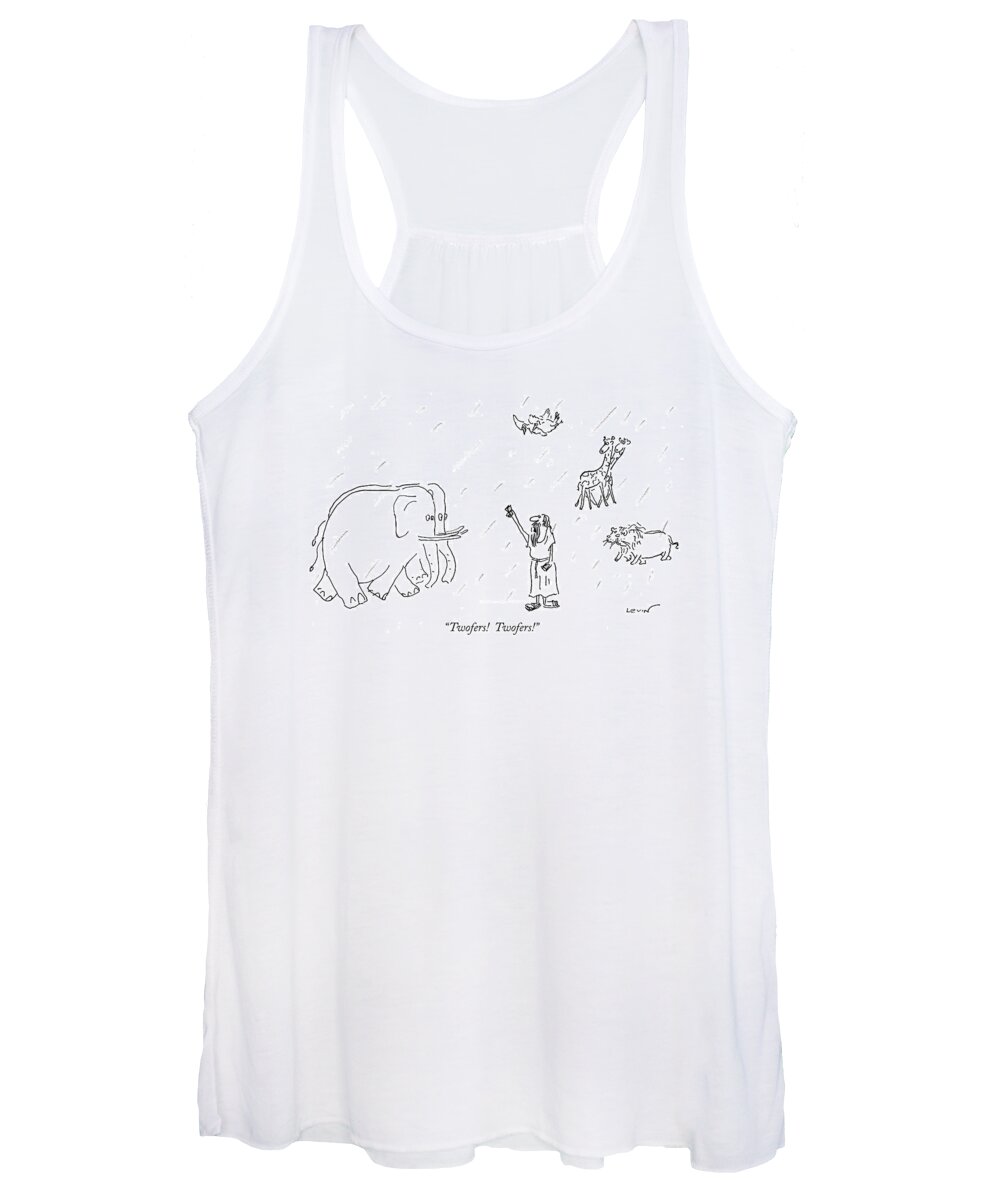 Religion Women's Tank Top featuring the drawing Twofers! Twofers! by Arnie Levin