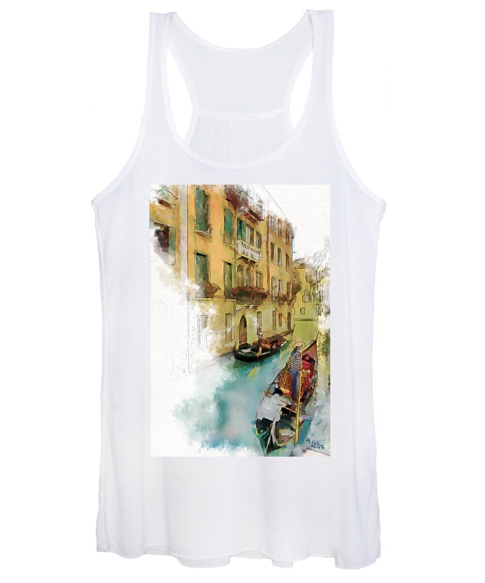 Venice Women's Tank Top featuring the painting Venice 1 by Greg Collins
