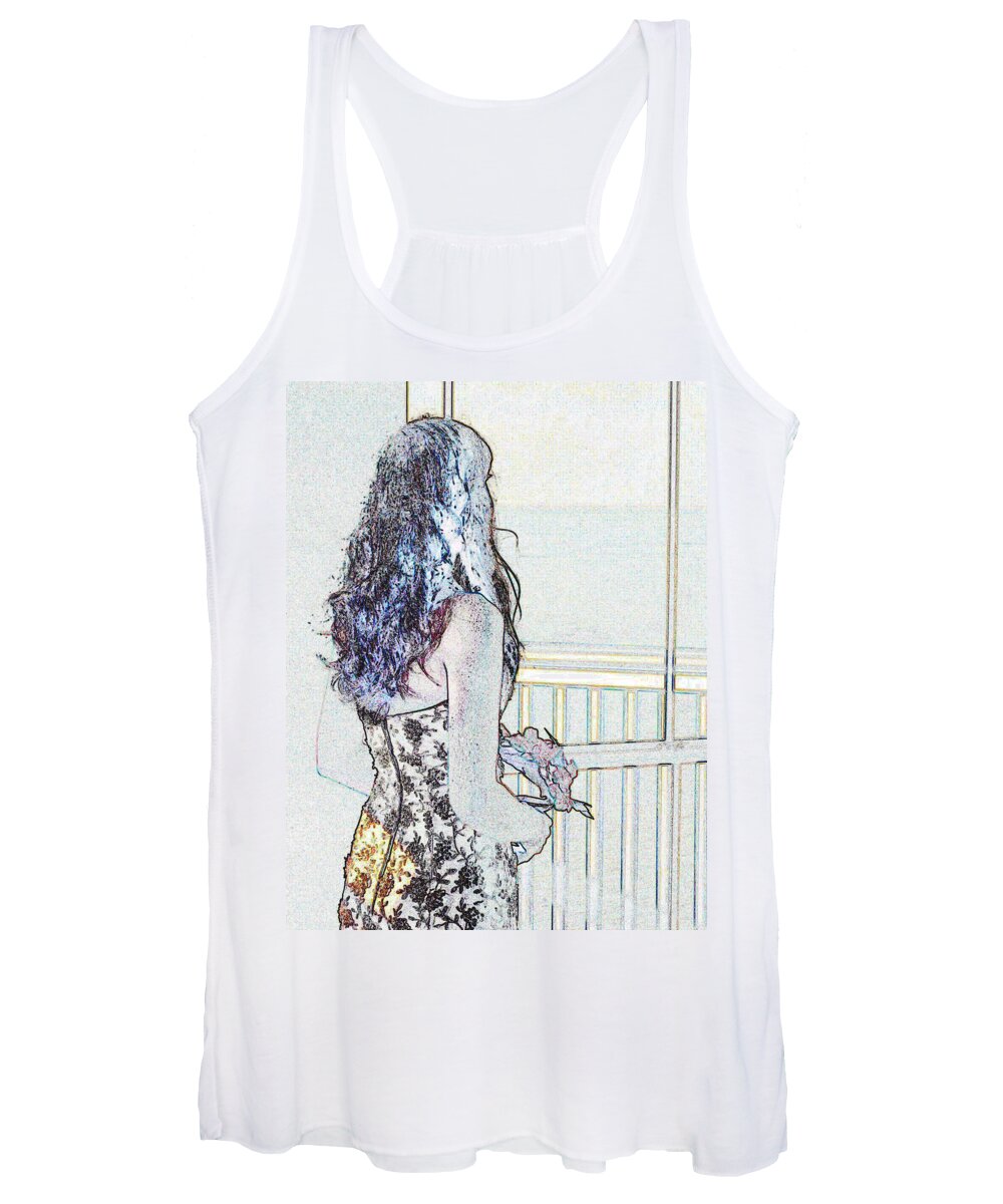 Pose Women's Tank Top featuring the photograph Waiting by Leticia Latocki