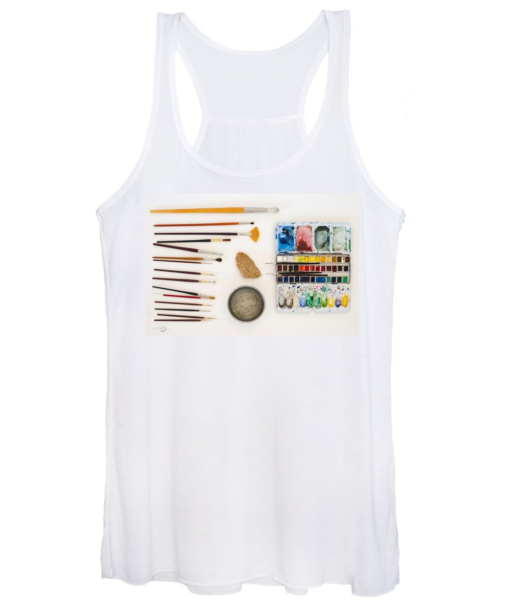 Water-colour Tools Women's Tank Top featuring the photograph Water-colour Tools by Torbjorn Swenelius