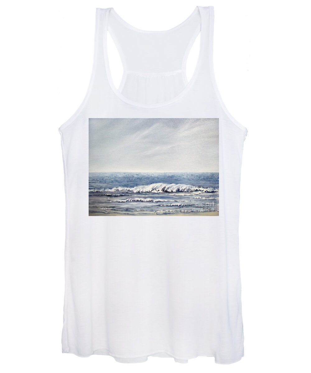Seascape Women's Tank Top featuring the painting Where I Want To Be by Todd Blanchard