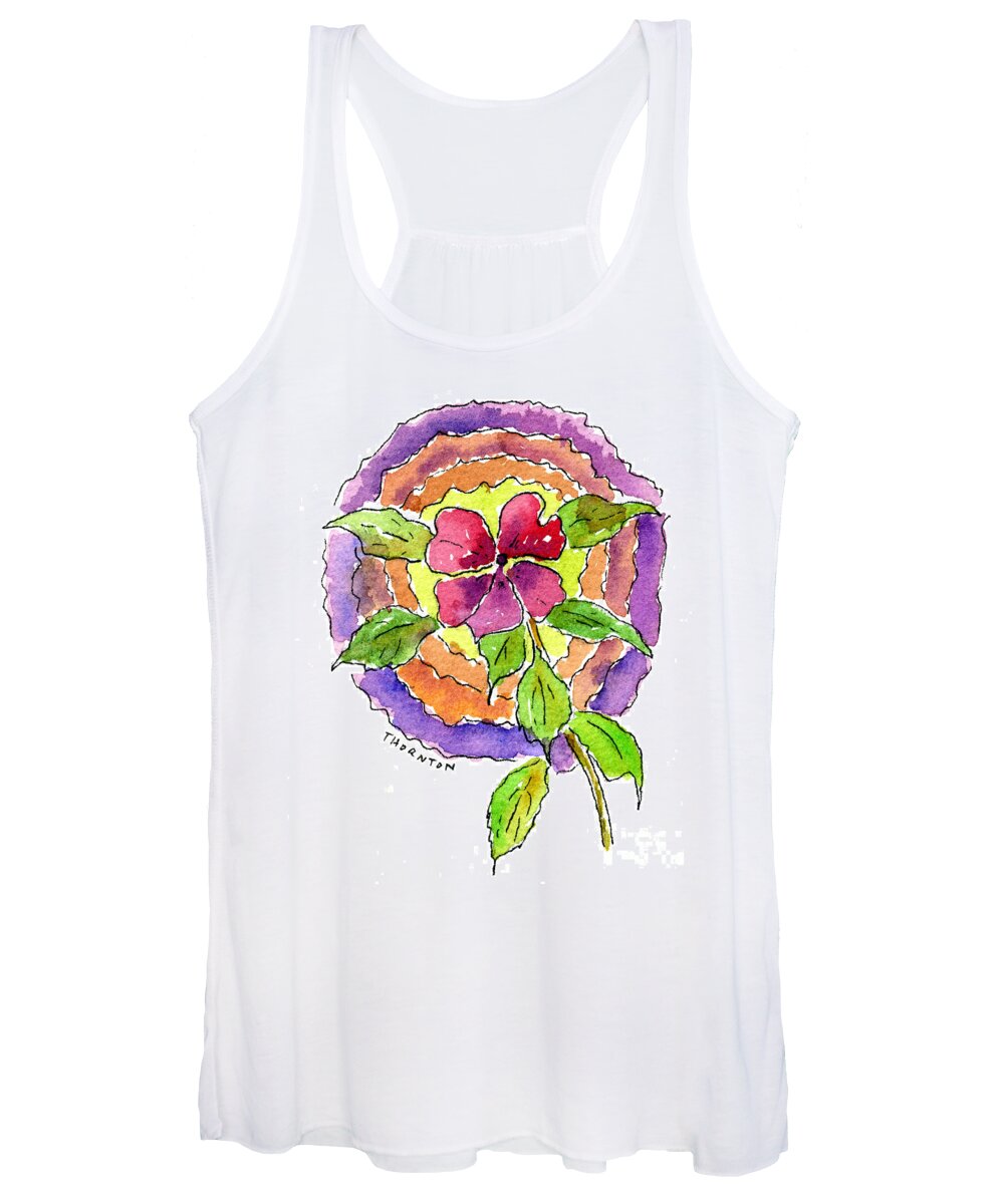 Wildflower Women's Tank Top featuring the painting Wild Wildflower by Diane Thornton