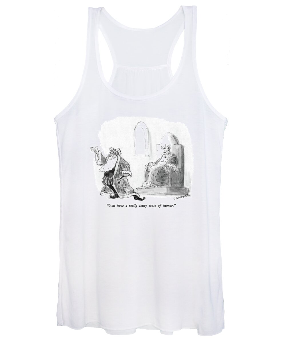 Olden Days Women's Tank Top featuring the drawing You Have A Really Lousy Sense Of Humor by James Stevenson