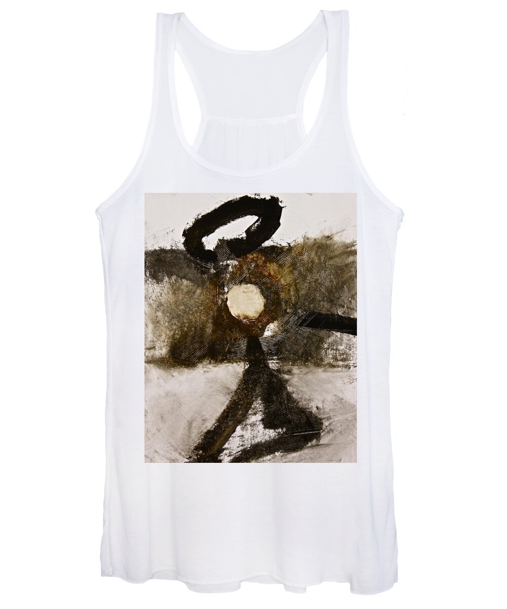 Abstract Paintings Women's Tank Top featuring the painting Beachcomber by Cliff Spohn