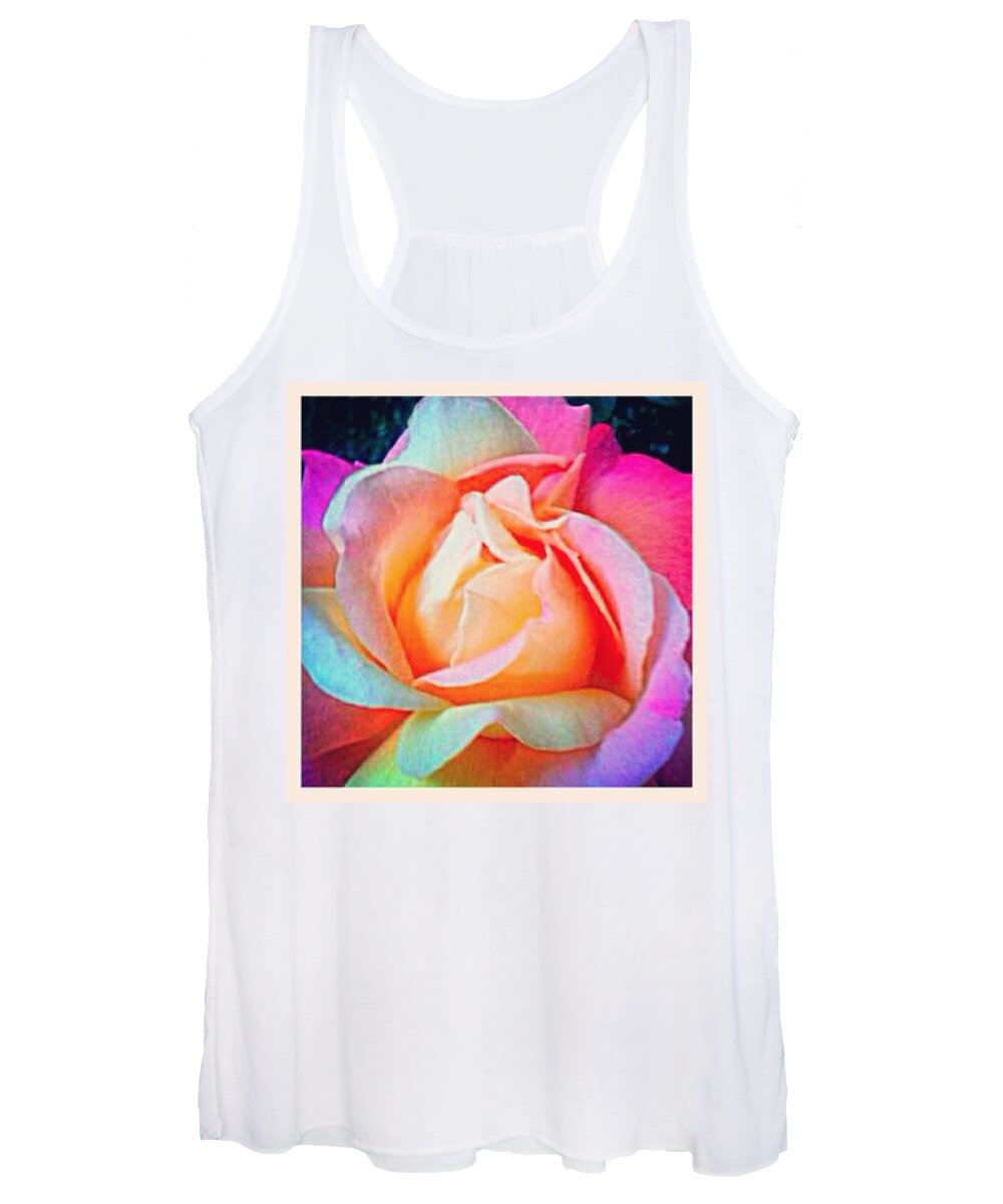 Hubflowers Women's Tank Top featuring the photograph Beautiful Rose From My Gardens #flowers by Anna Porter