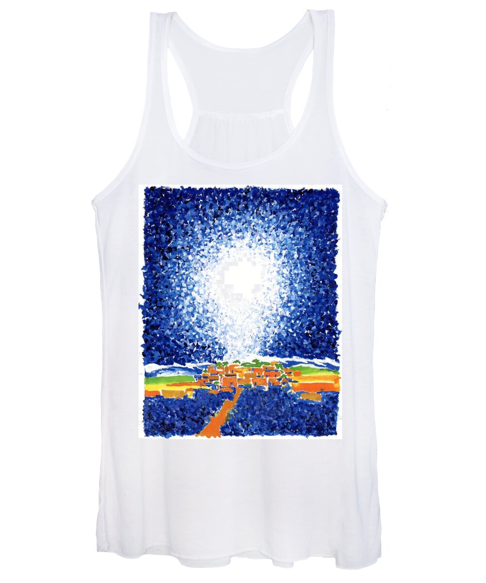 Star Women's Tank Top featuring the painting Christmas Star by Rodger Ellingson