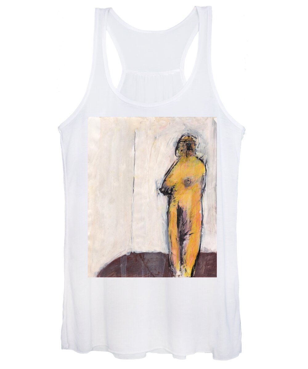 Landscape Women's Tank Top featuring the painting Female Figure In Room 1 by JC Armbruster