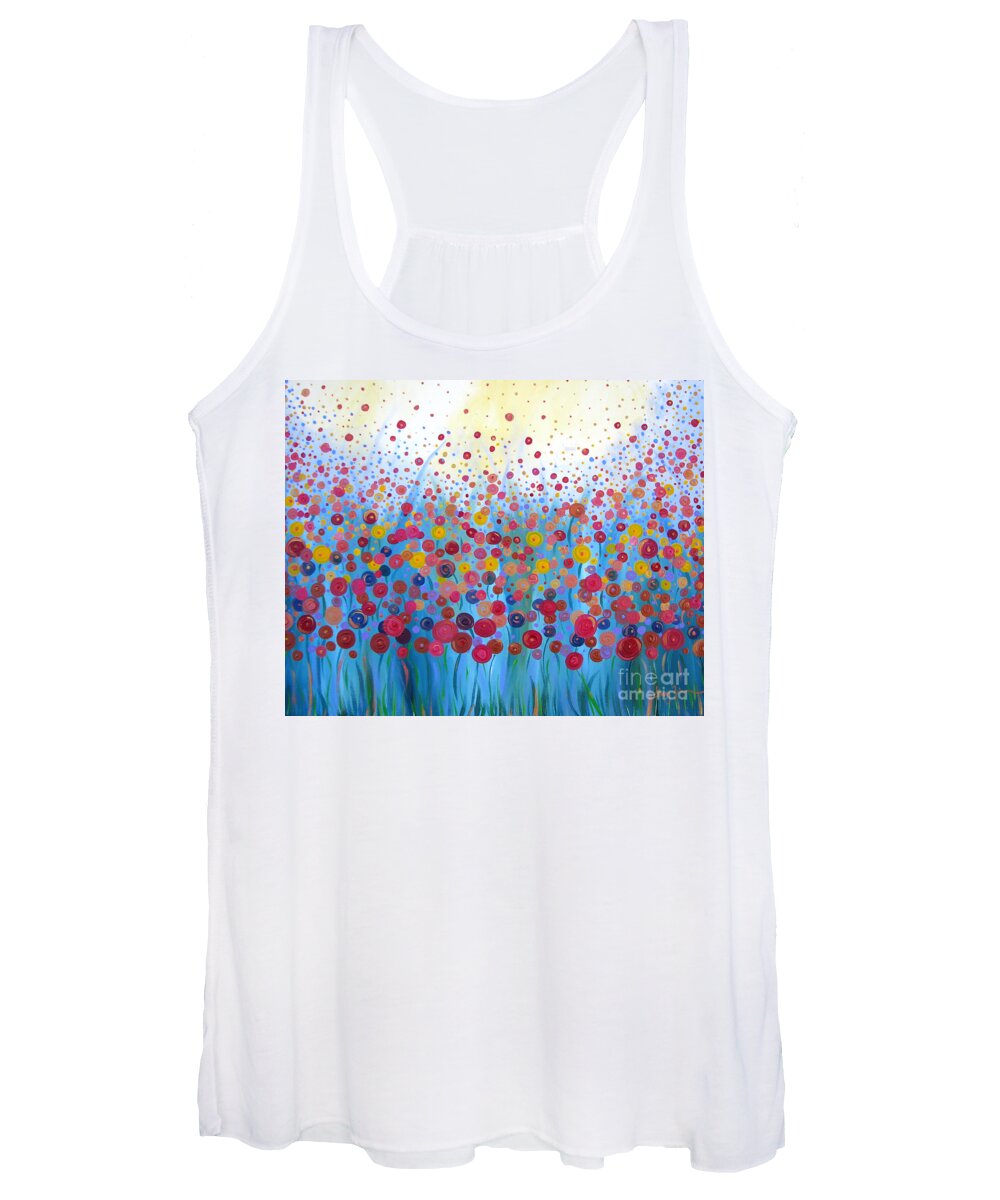 Flowers Women's Tank Top featuring the painting Infinite Romance by Stacey Zimmerman