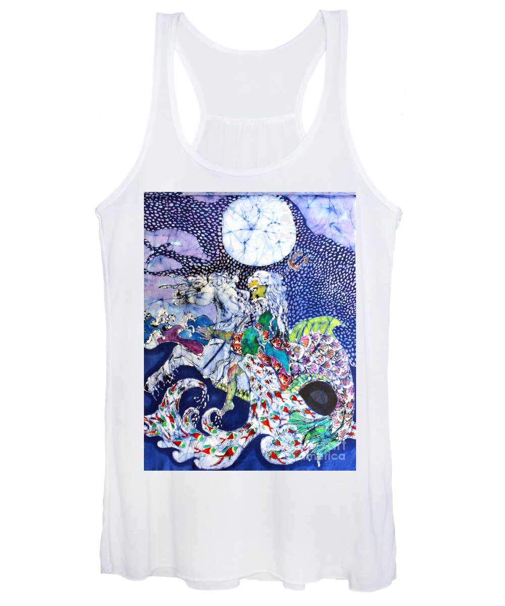 Neptune Women's Tank Top featuring the tapestry - textile Neptune Rides the Sea by Carol Law Conklin