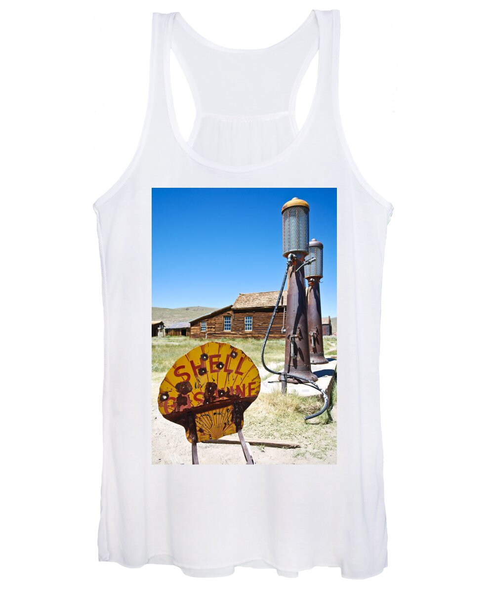 Old Gas Pumps Women's Tank Top featuring the photograph Old Gas Pumps by Shane Kelly