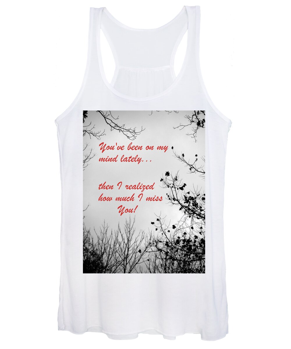 Card Women's Tank Top featuring the photograph On My Mind by Deborah Crew-Johnson