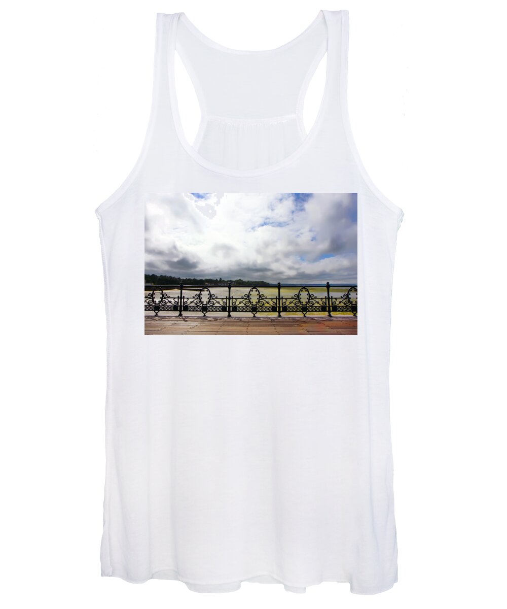 Kg Women's Tank Top featuring the photograph Ryde on the Solent Boardwalk by KG Thienemann