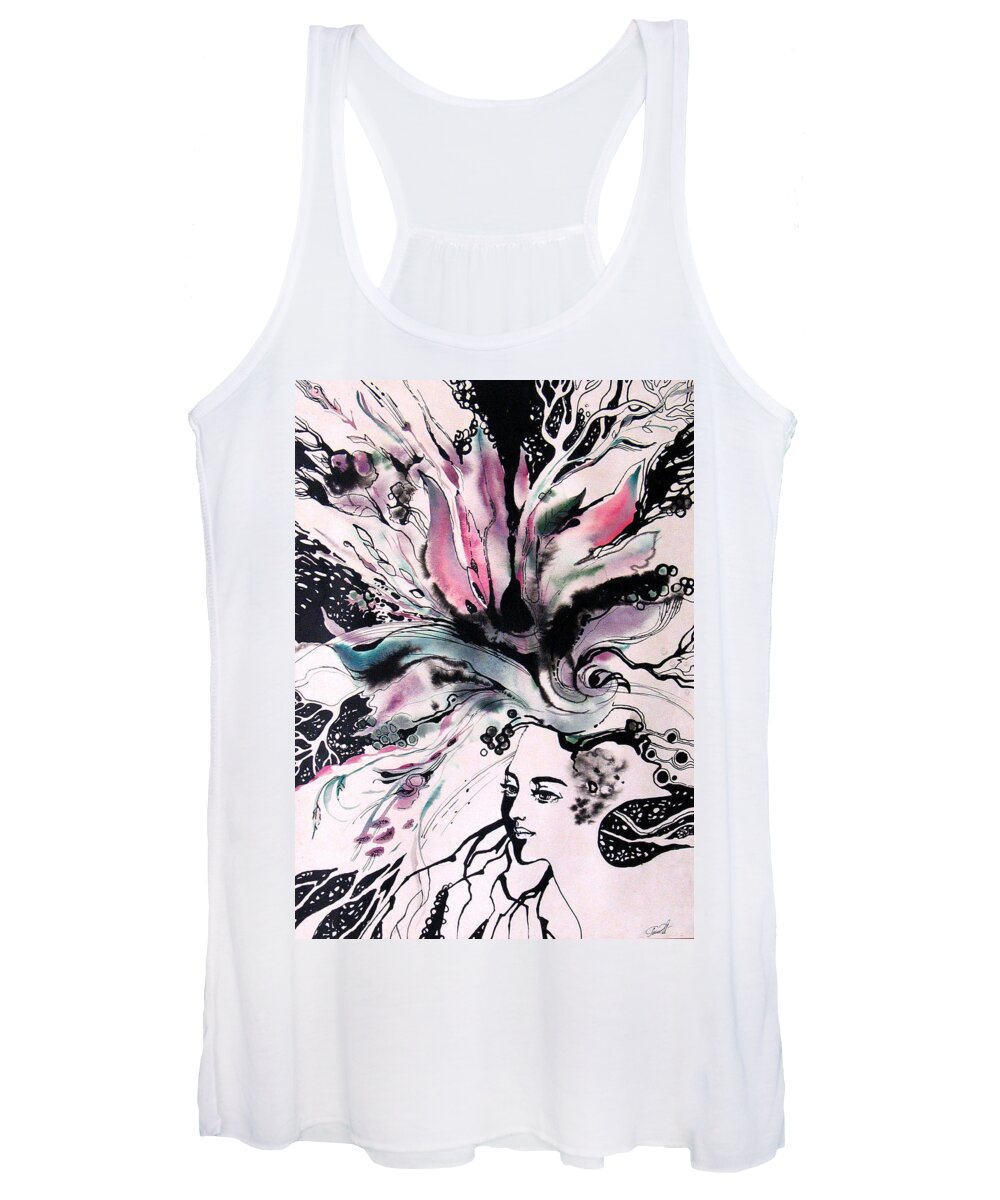 Woman Women's Tank Top featuring the painting Spring by Valentina Plishchina