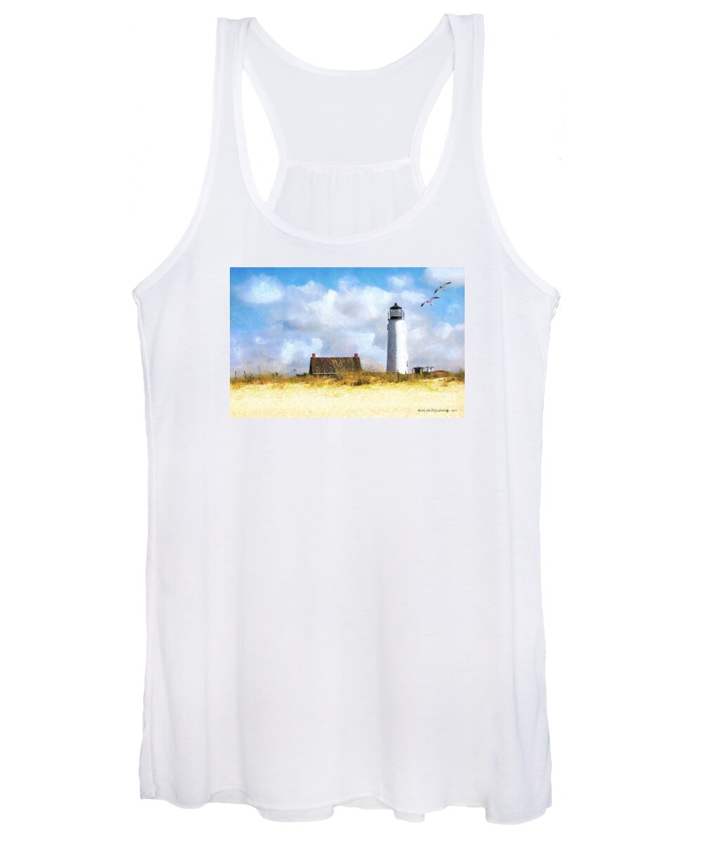 St George Island Women's Tank Top featuring the photograph St. George Island Lighthouse by Rhonda Strickland