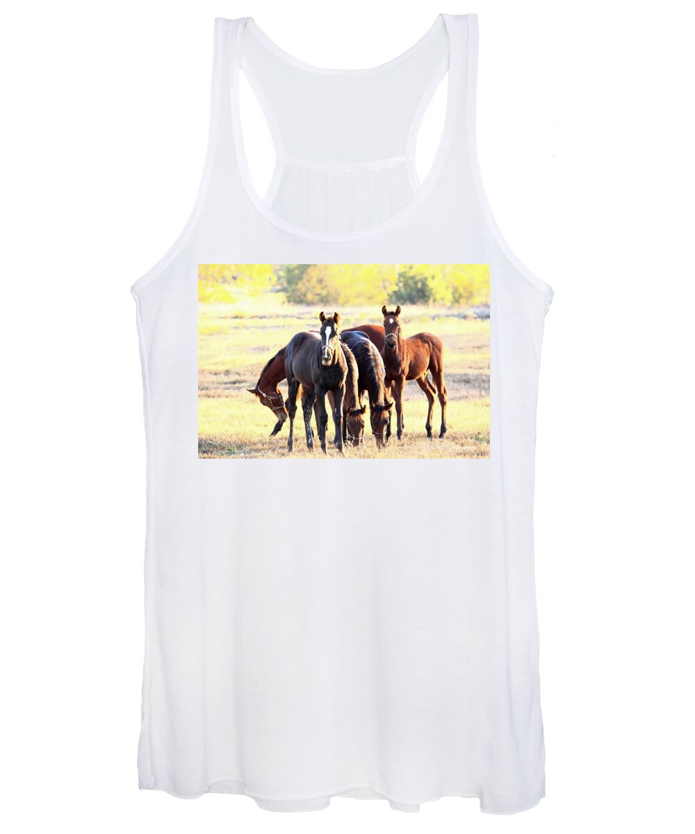  Women's Tank Top featuring the photograph 'The Boys' by PJQandFriends Photography