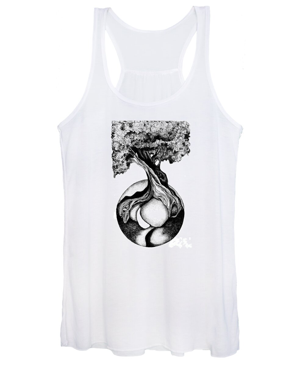 Summer Women's Tank Top featuring the drawing Tree of Life by Danielle Scott