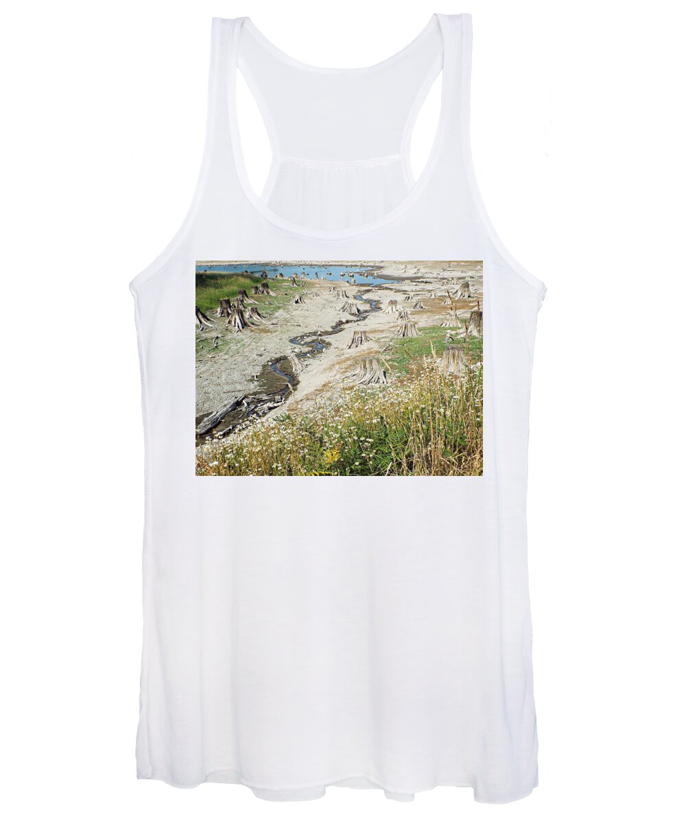 United States Women's Tank Top featuring the photograph Alder Lake Stumps #1 by Joseph Hendrix