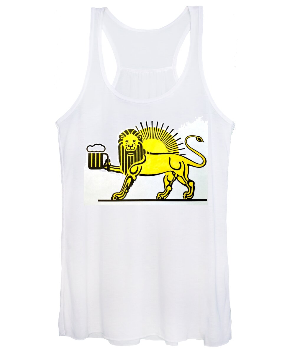 Lion Women's Tank Top featuring the painting Beersia by Joel Tesch
