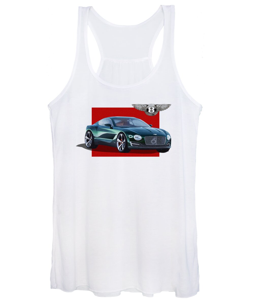 �bentley� Collection By Serge Averbukh Women's Tank Top featuring the photograph Bentley E X P 10 Speed 6 with 3 D Badge by Serge Averbukh