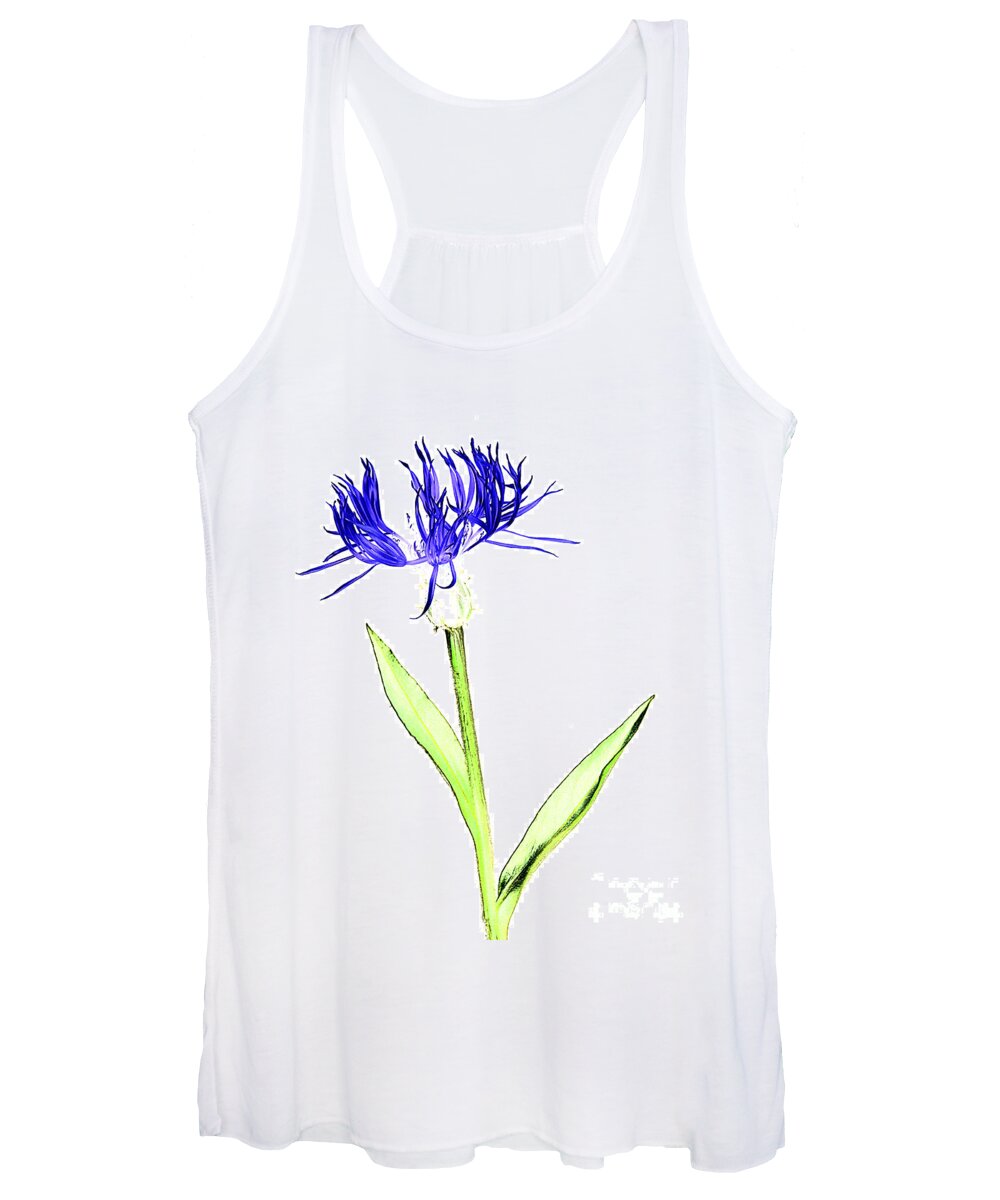 Digital Women's Tank Top featuring the photograph Cornflower No.5 by Tony Mills