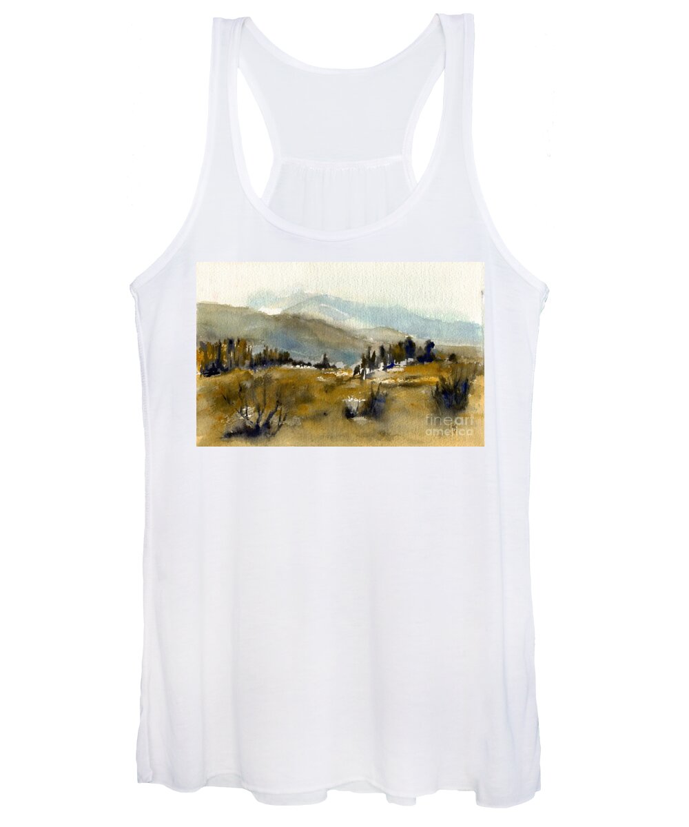House Women's Tank Top featuring the painting Delta in Georgioupolis #1 by Karina Plachetka