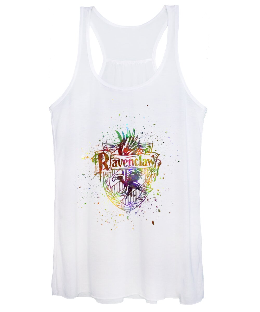 Harry Potter Women's Tank Top featuring the painting Harry Potter Ravenclaw House silhouette #1 by Pablo Romero