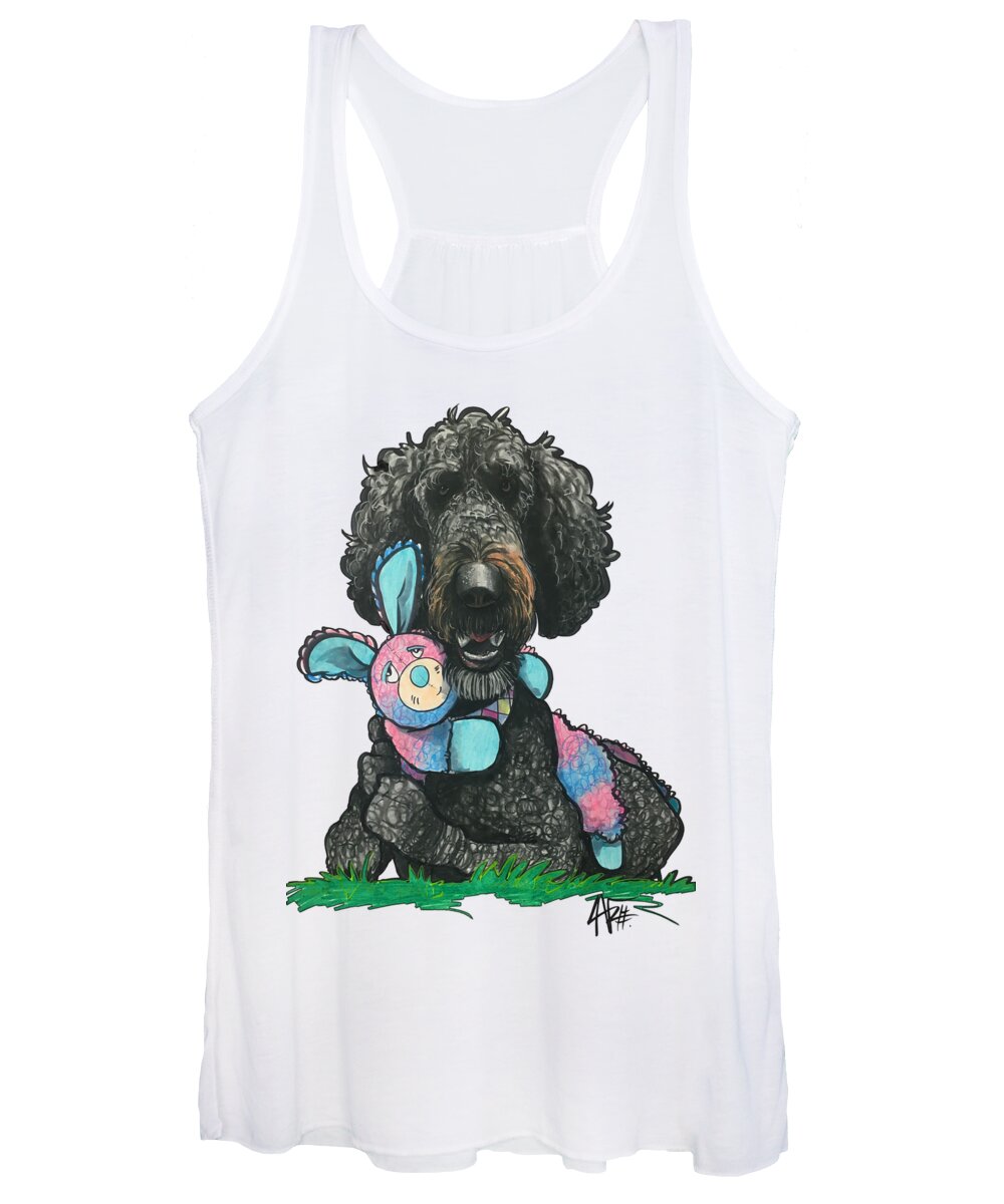 Mcallister Women's Tank Top featuring the drawing McAllister 3993 by Canine Caricatures By John LaFree