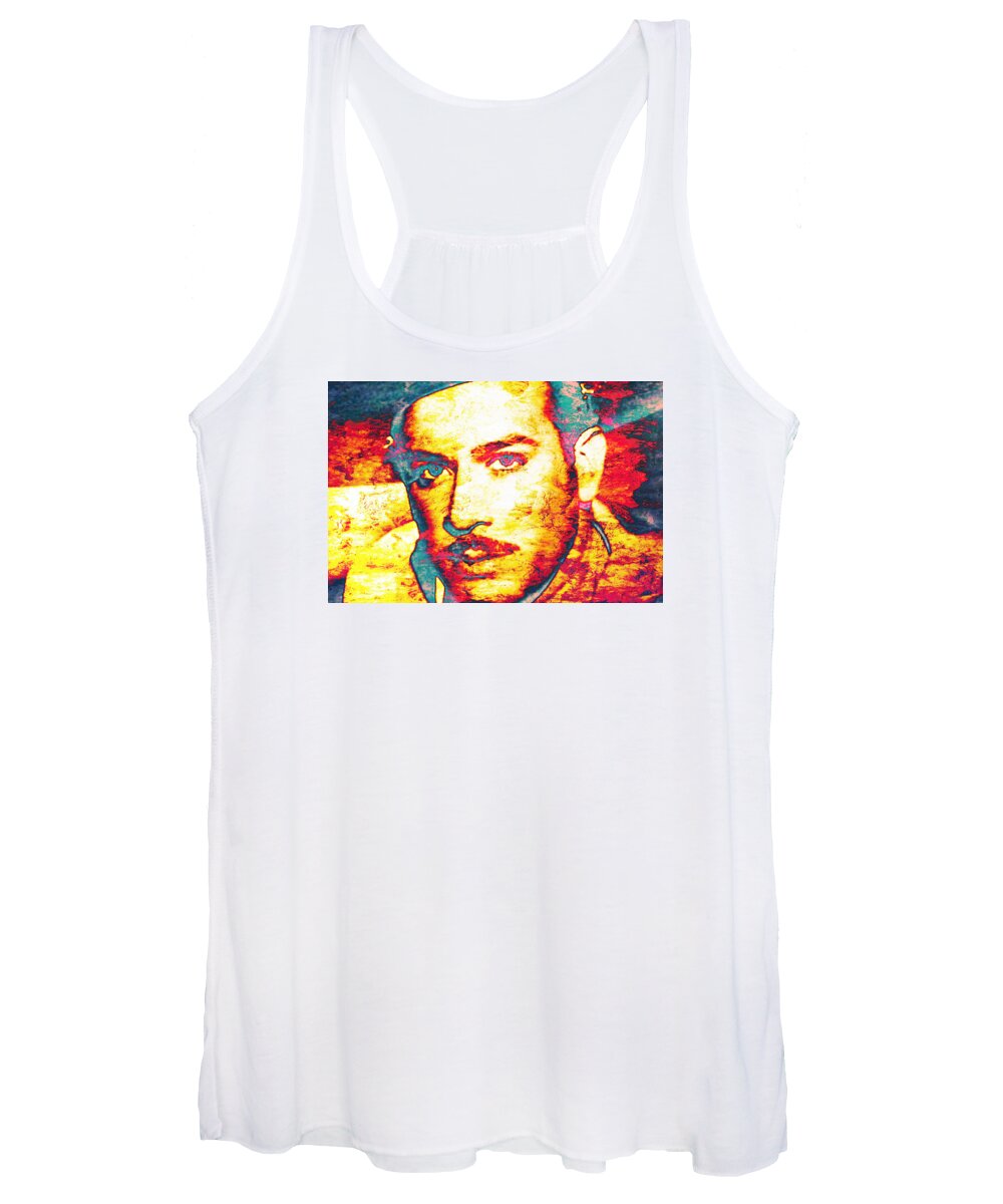 Pedro Infante Women's Tank Top featuring the photograph Pedro Infante #1 by J U A N - O A X A C A