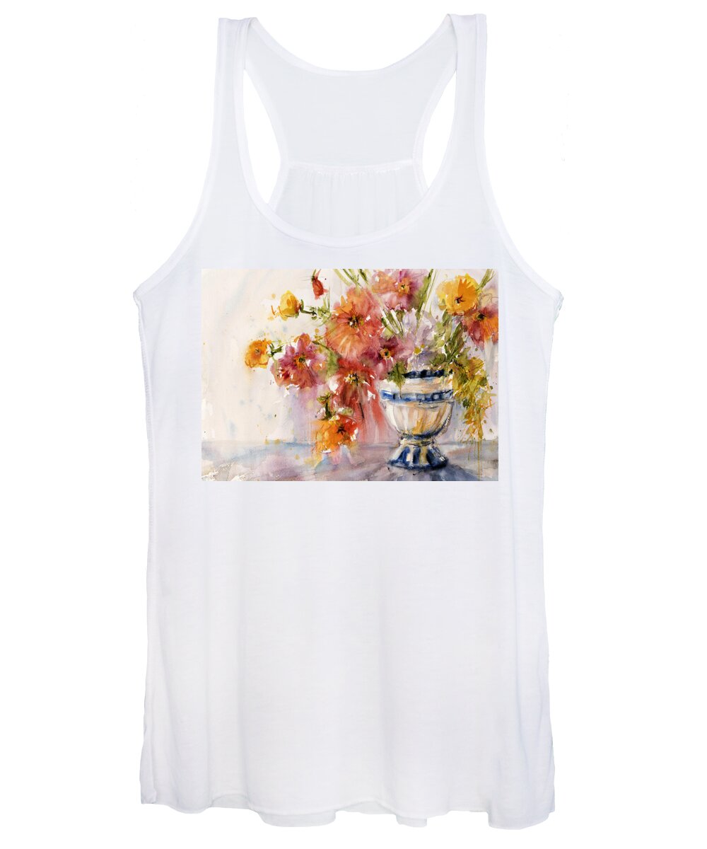 Flower Women's Tank Top featuring the painting Poppies by Judith Levins