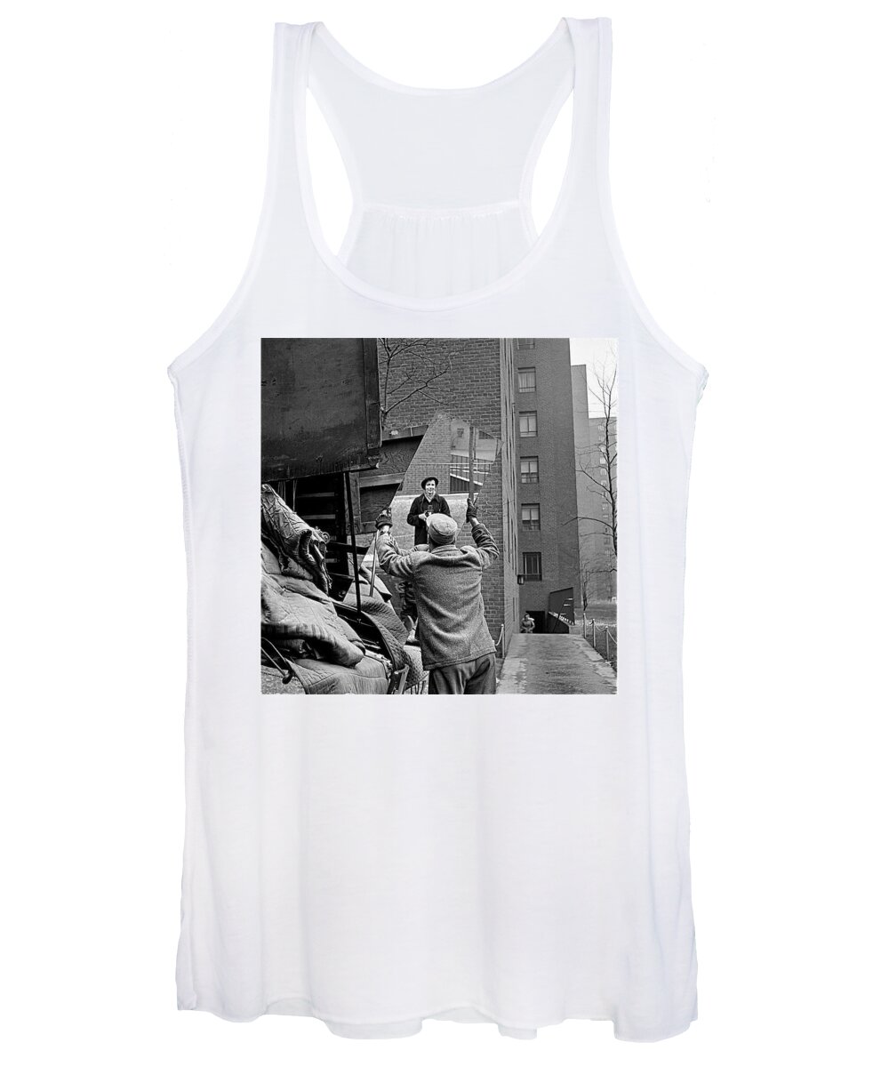 Vivian Maier Self Portrait Probably Taken In Chicago Illinois 1955 Women's Tank Top featuring the photograph Vivian Maier self portrait probably taken in Chicago Illinois 1955 #1 by David Lee Guss