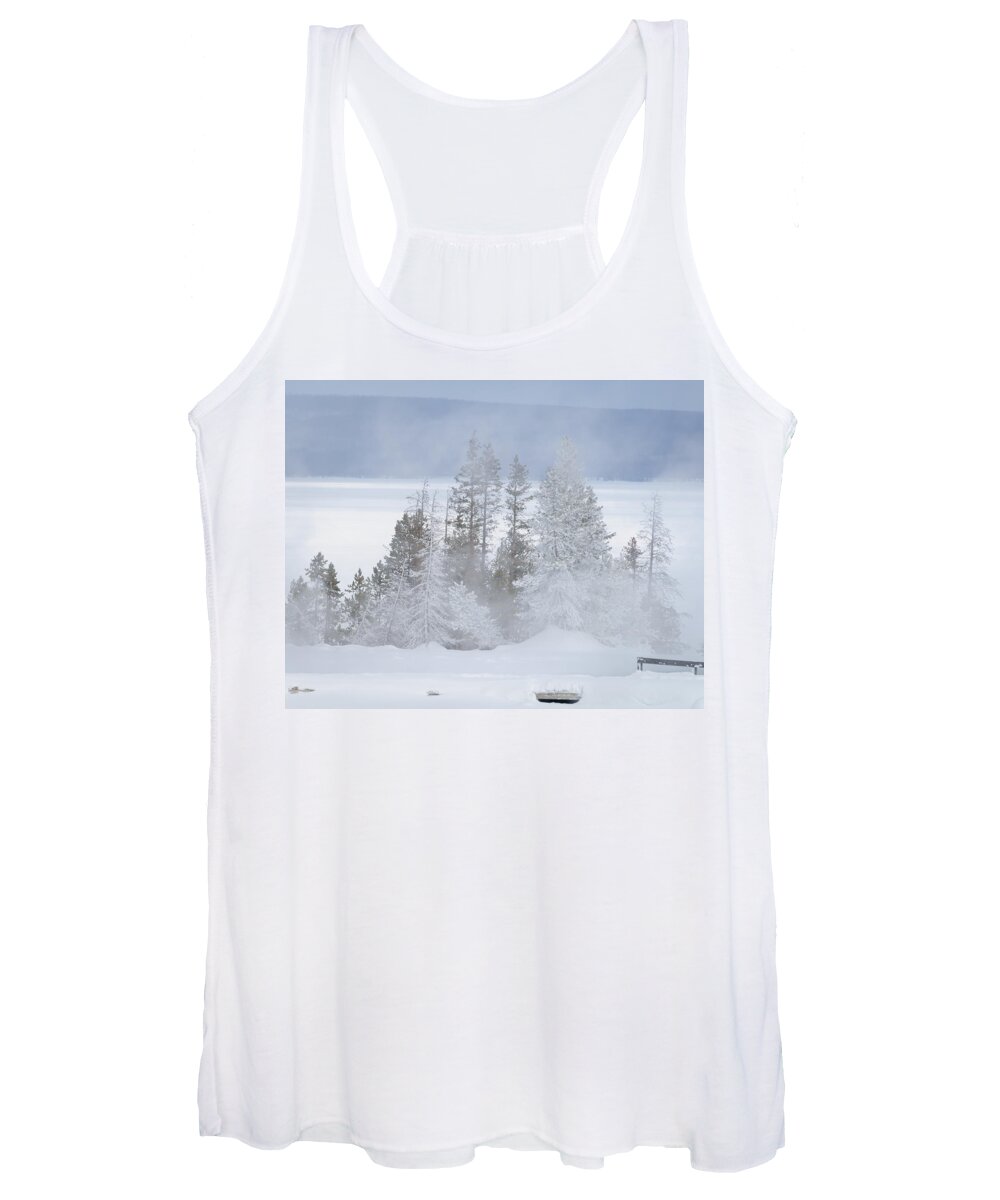 Winter Women's Tank Top featuring the photograph Winter in Yellowstone by Roberta Kayne