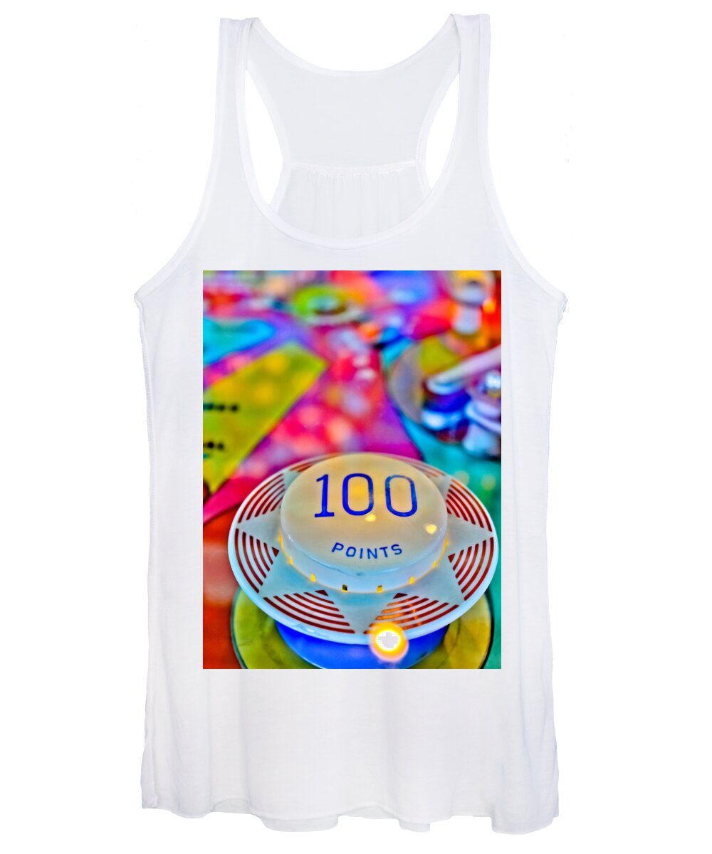 Pinball Women's Tank Top featuring the photograph 100 Points - Pinball by Colleen Kammerer