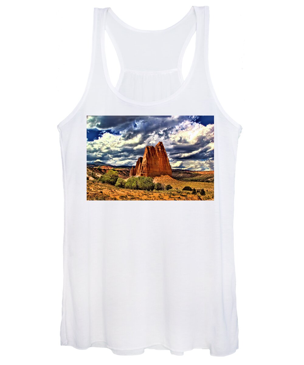 Capitol Reef National Park Women's Tank Top featuring the photograph Capitol Reef National Park Catherdal Valley #17 by Mark Smith
