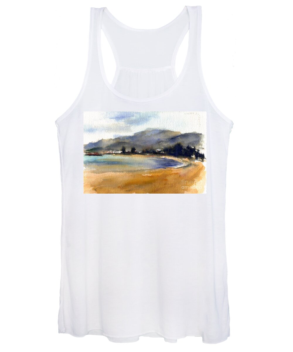 House Women's Tank Top featuring the painting Delta river in Georgioupolis #2 by Karina Plachetka