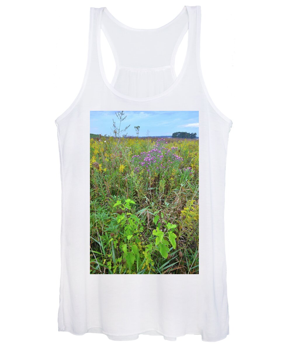 Glacial Park Women's Tank Top featuring the photograph Glacial Park Native Prairie #2 by Ray Mathis