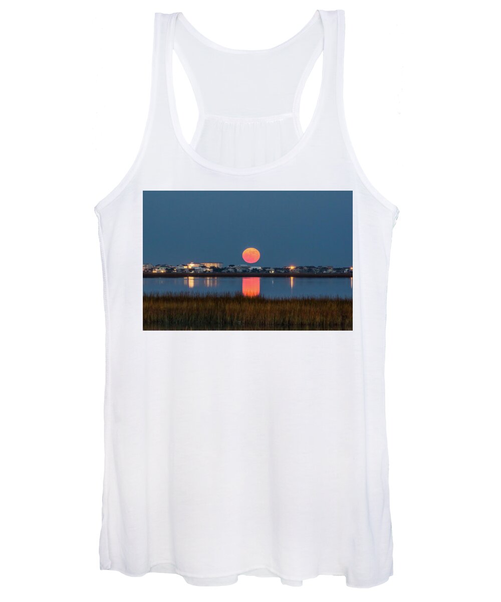 Supermoon Women's Tank Top featuring the photograph 2017 Supermoon by Francis Trudeau