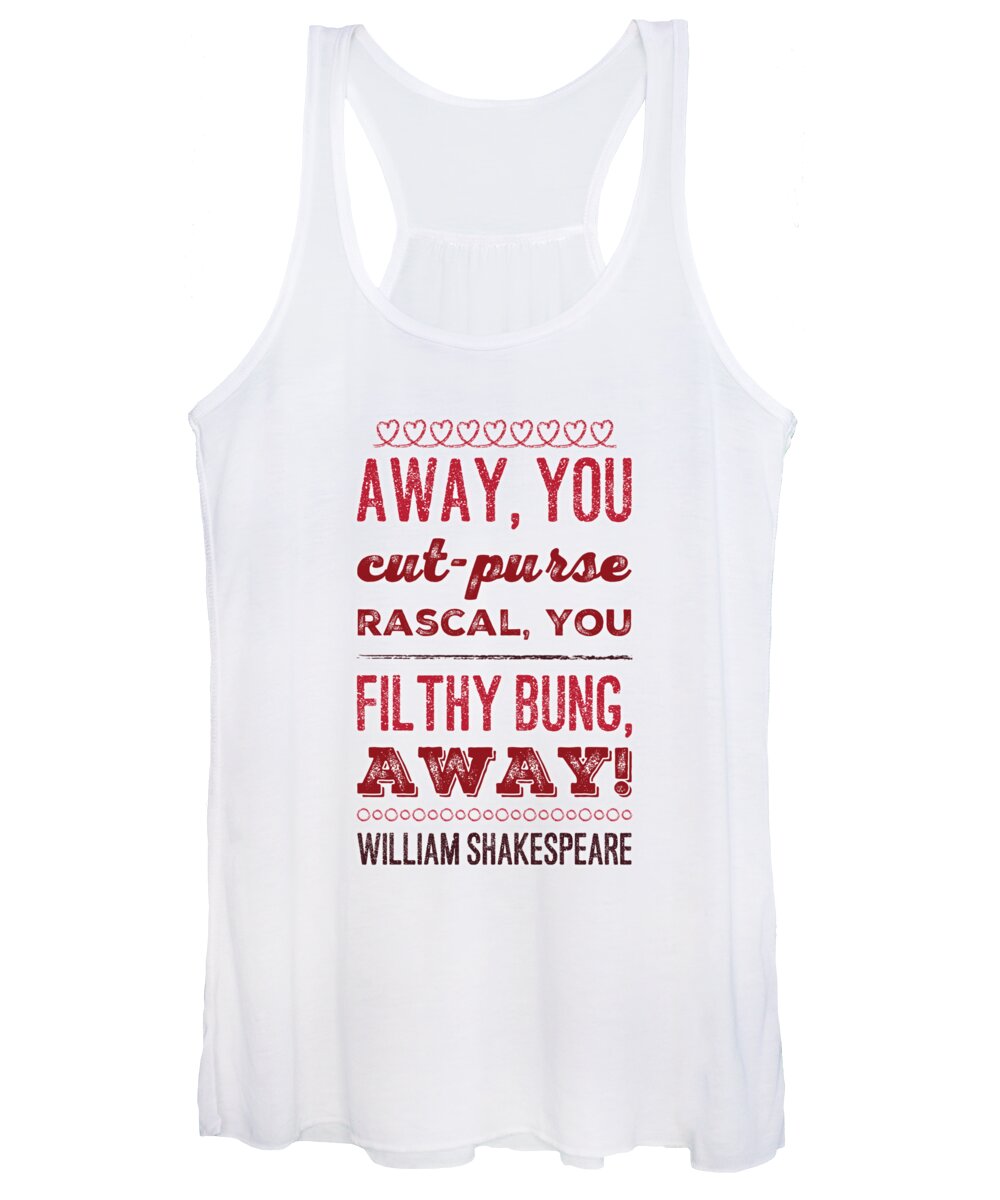 William Women's Tank Top featuring the digital art William Shakespeare, Insults and Profanities #21 by Esoterica Art Agency