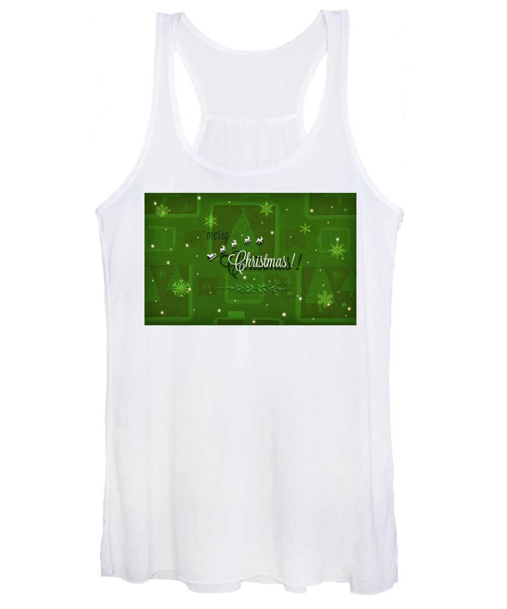 Christmas Women's Tank Top featuring the digital art Christmas #23 by Maye Loeser