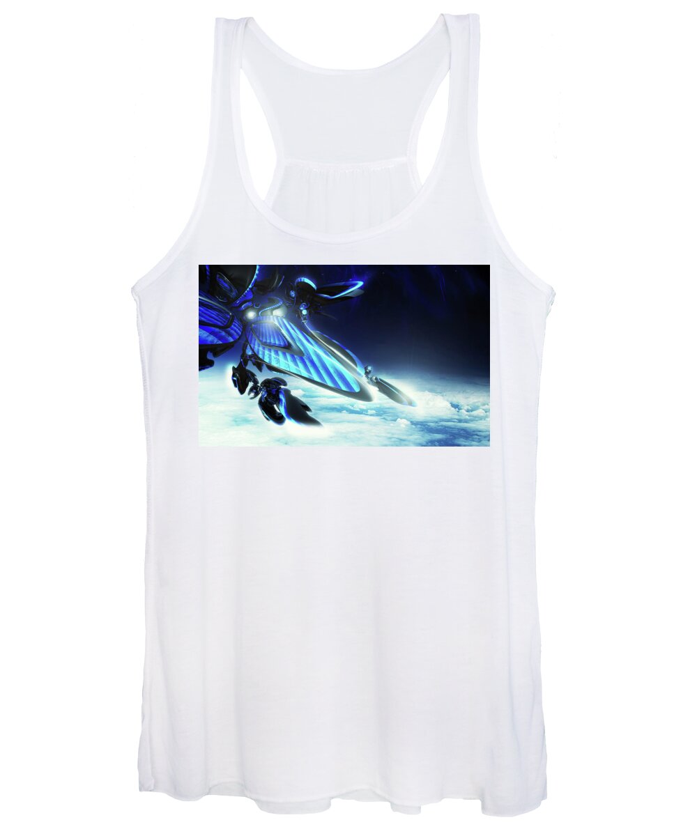 Abstract Women's Tank Top featuring the digital art Abstract #27 by Super Lovely