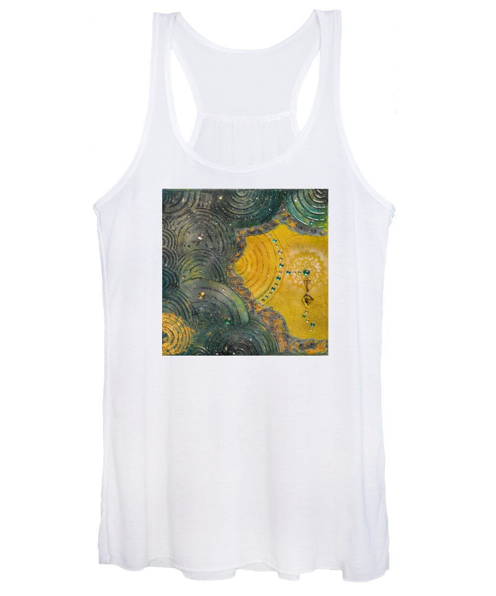 Cosmos Women's Tank Top featuring the mixed media Retraction by MiMi Stirn