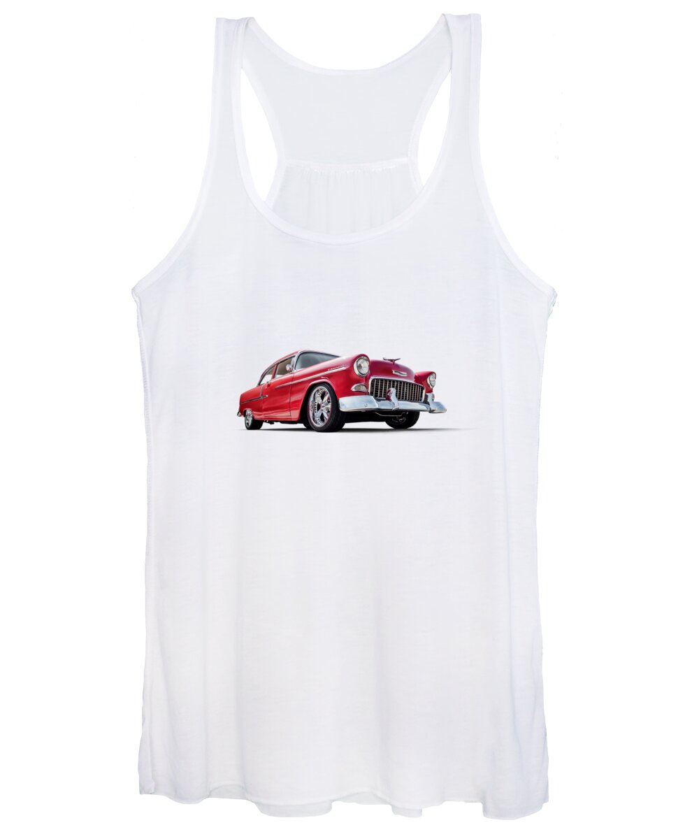 55 Chevy Women's Tank Top featuring the digital art 55 Red by Douglas Pittman