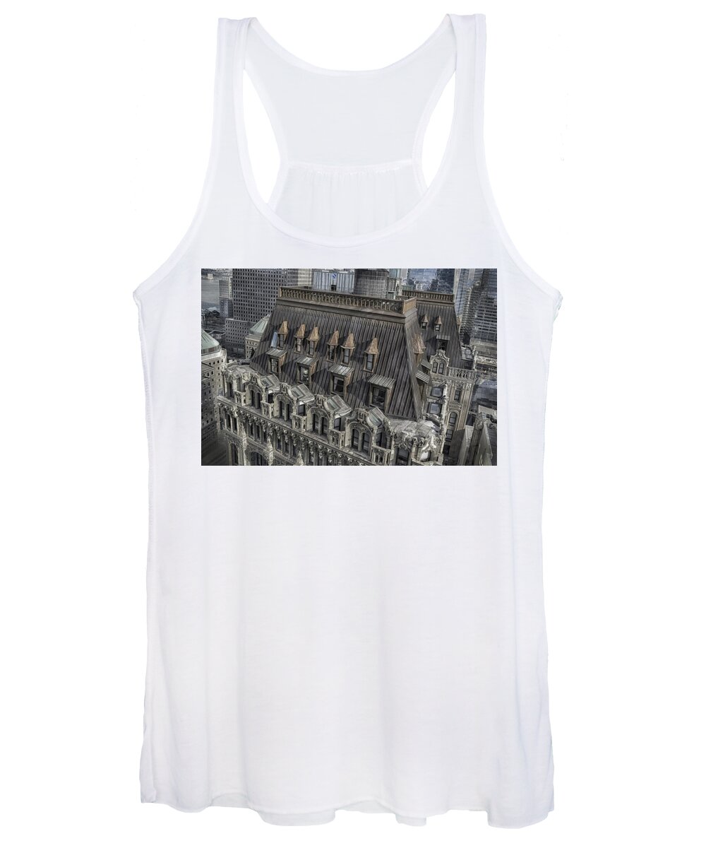 90 West Women's Tank Top featuring the photograph 90 West - West Street Building by Dyle Warren