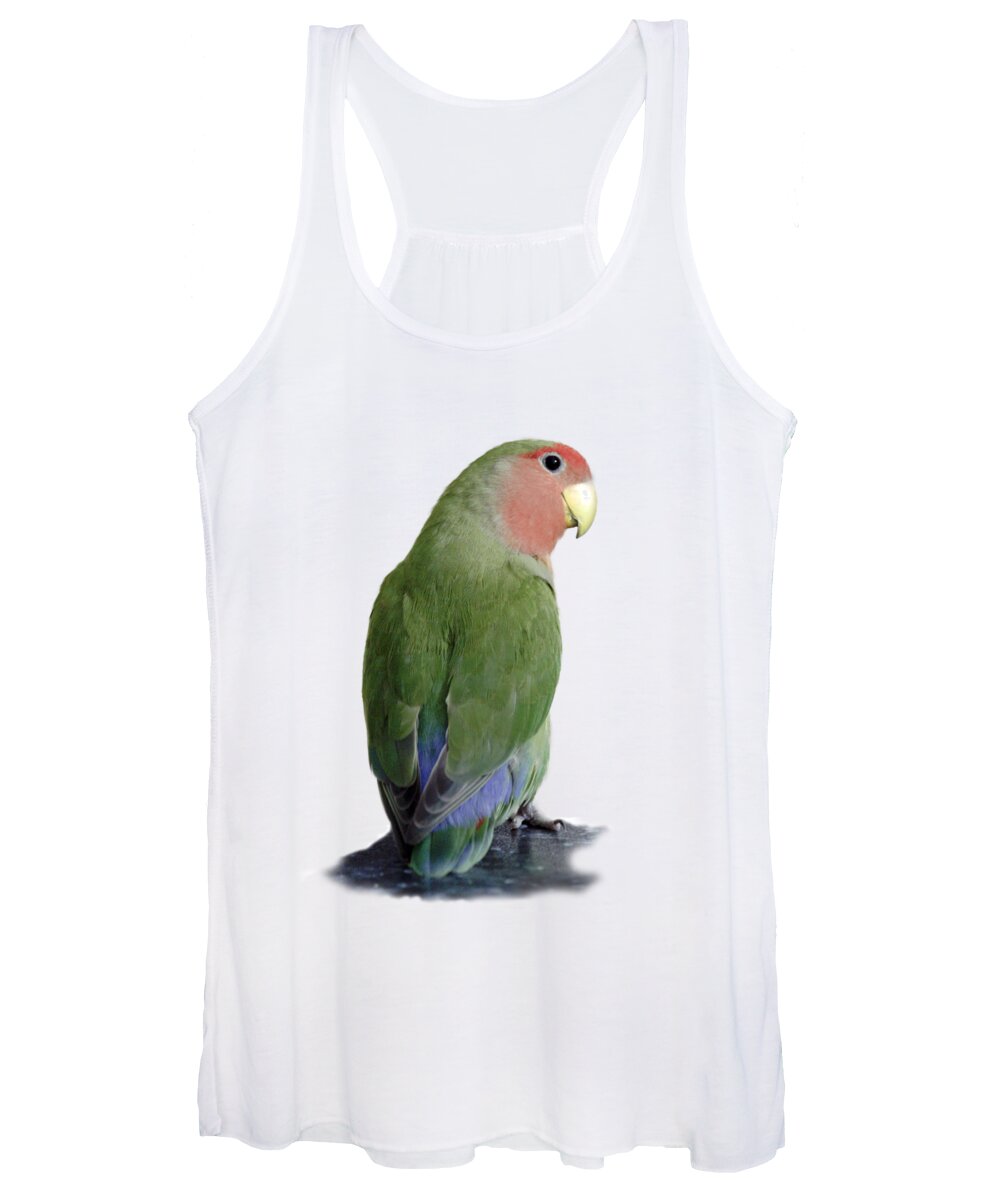 Bird Women's Tank Top featuring the photograph Adorable Pickle on a transparent background by Terri Waters