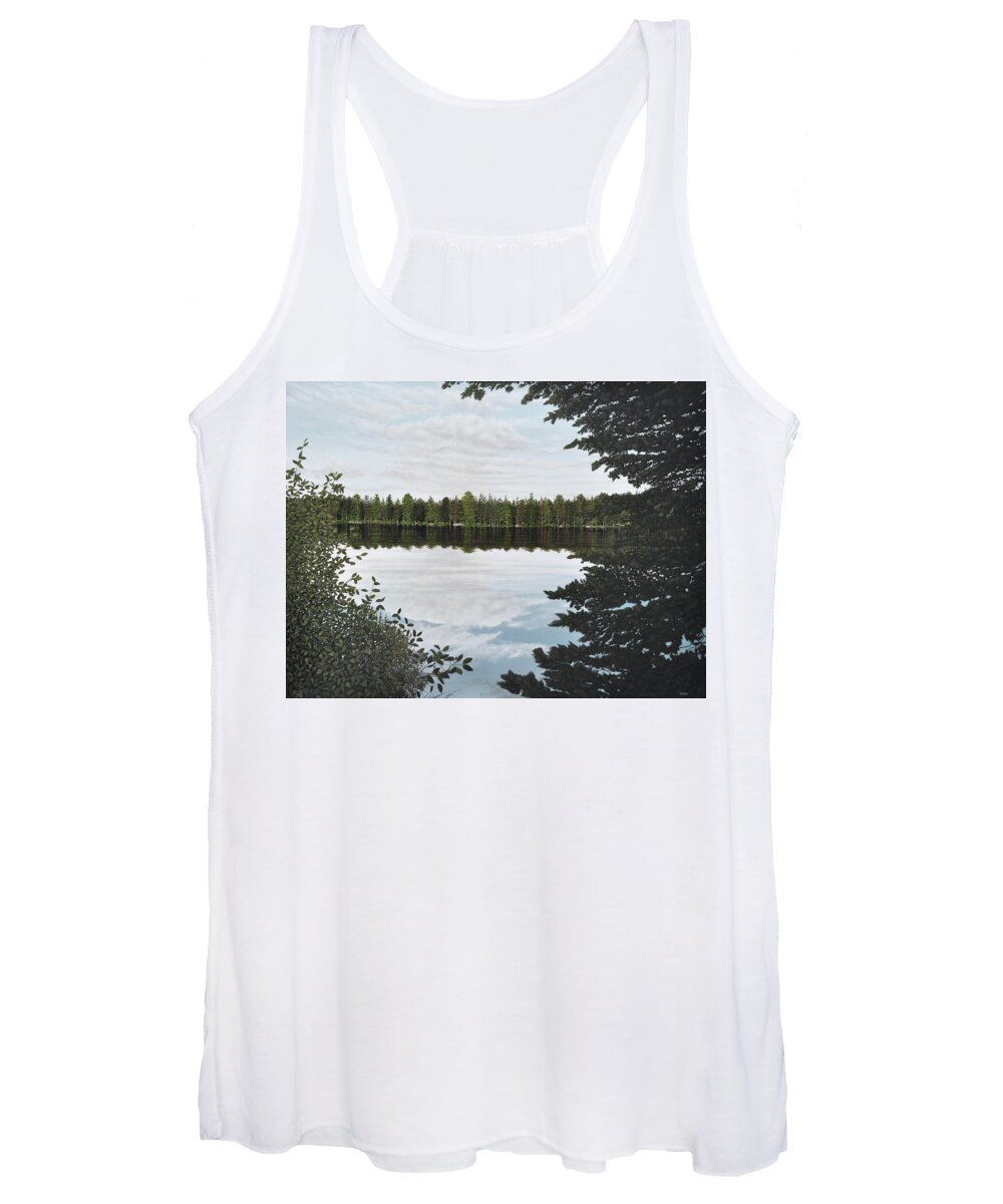 Mcmichael Paintings 2014 Women's Tank Top featuring the painting Algonquin Park by Kenneth M Kirsch
