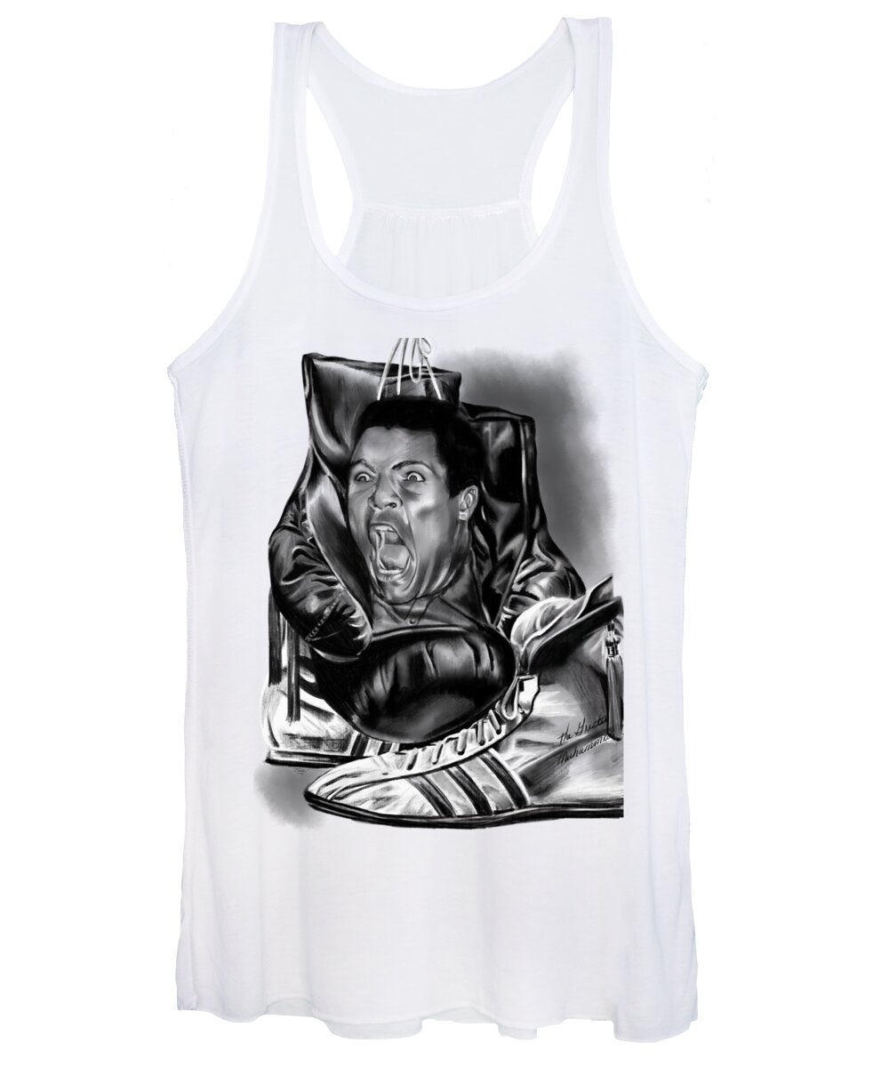 Muhammed Women's Tank Top featuring the drawing ALI by Terri Meredith