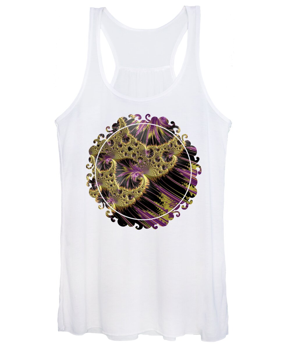 Fractals Women's Tank Top featuring the digital art All That Glitters by Becky Herrera