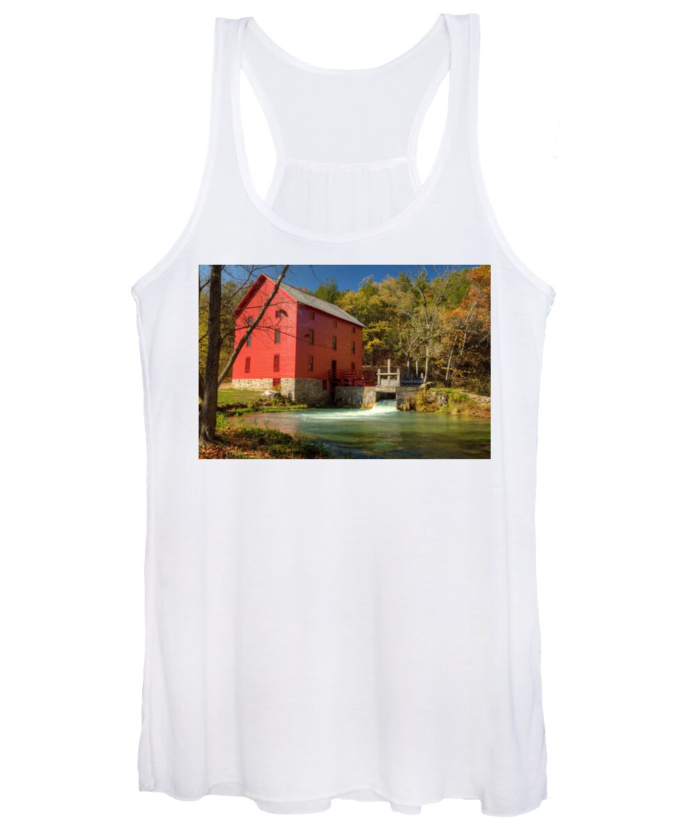 Grist Mill Women's Tank Top featuring the photograph Alley Mill by Harold Rau