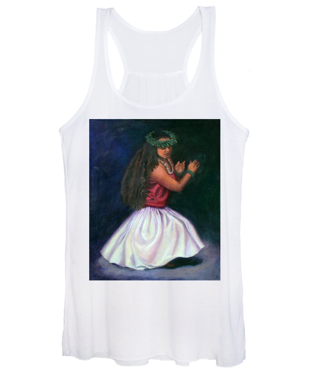 Hula Women's Tank Top featuring the painting Alohi by Megan Collins