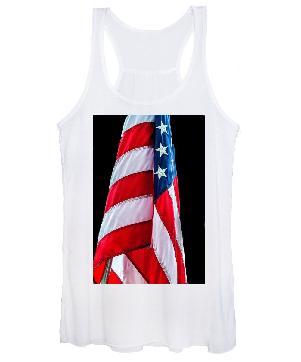 American Flag Women's Tank Top featuring the photograph American flag by Xavier Cardell